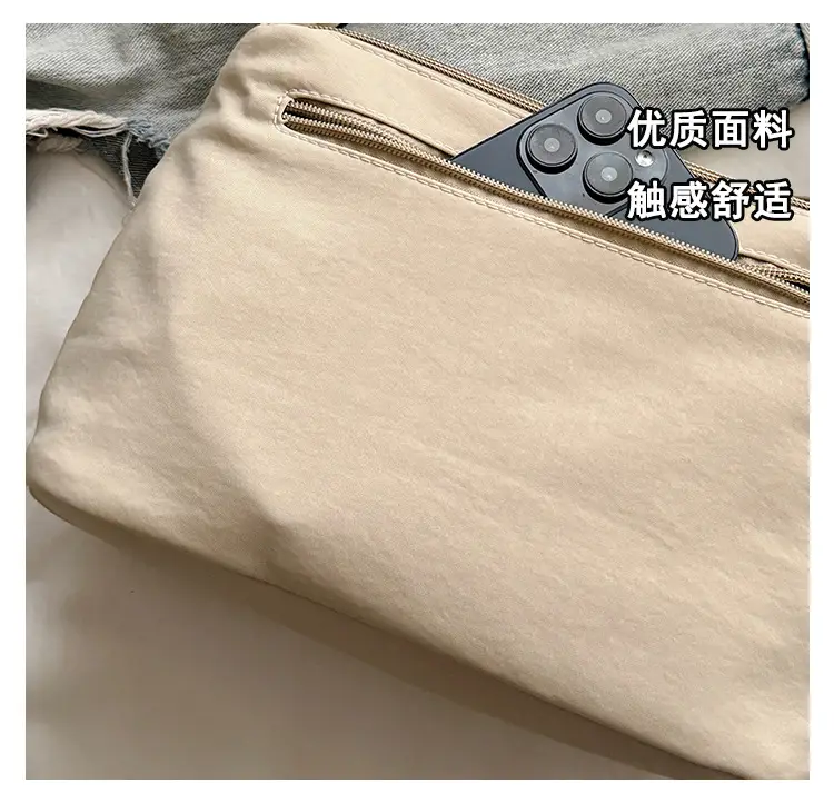 Unisex Fabric Shoulder Bag with Crossbody Strap — feature 12