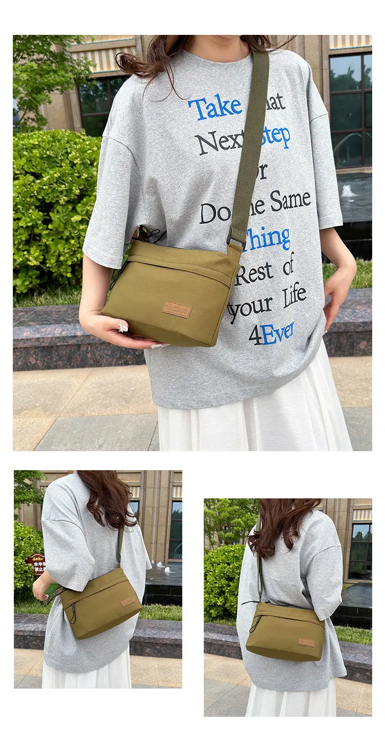 Unisex Fabric Shoulder Bag with Crossbody Strap — feature 20