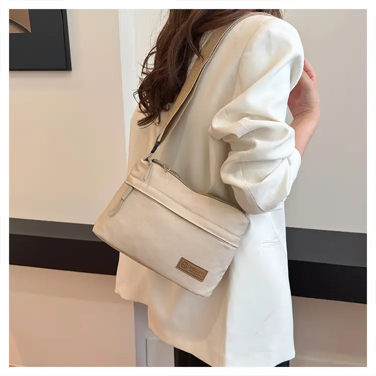 Unisex Fabric Shoulder Bag with Crossbody Strap — feature 22