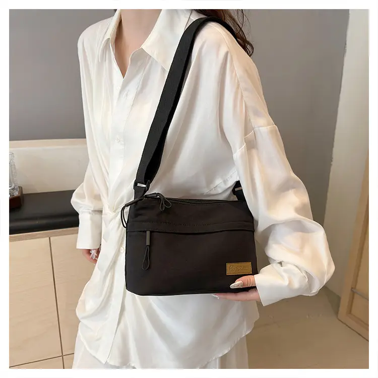 Unisex Fabric Shoulder Bag with Crossbody Strap — feature 24