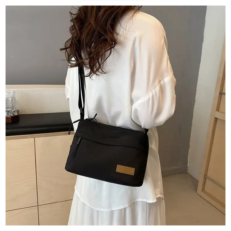 Unisex Fabric Shoulder Bag with Crossbody Strap — feature 25