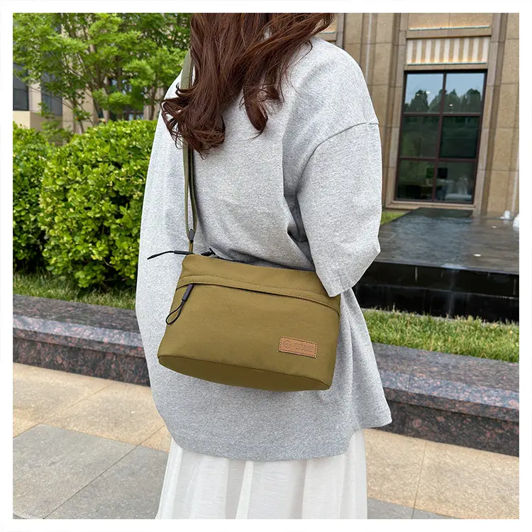 Unisex Fabric Shoulder Bag with Crossbody Strap — feature 27