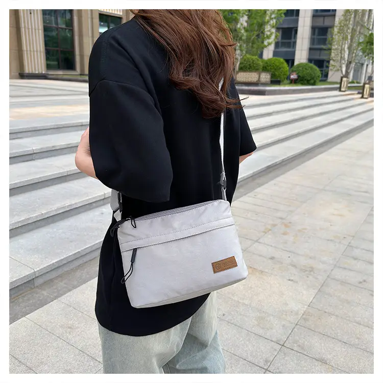 Unisex Fabric Shoulder Bag with Crossbody Strap — feature 30
