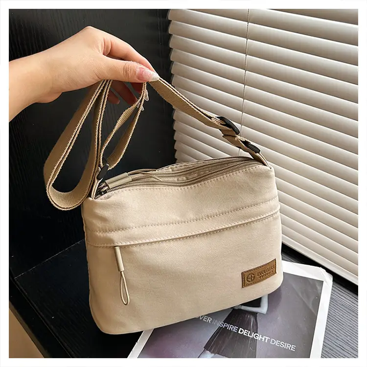 Unisex Fabric Shoulder Bag with Crossbody Strap — feature 32