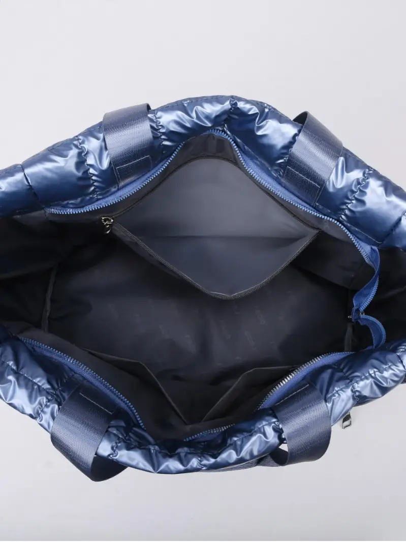Pearlescent Quilted Shoulder Bag for Women - Image 10