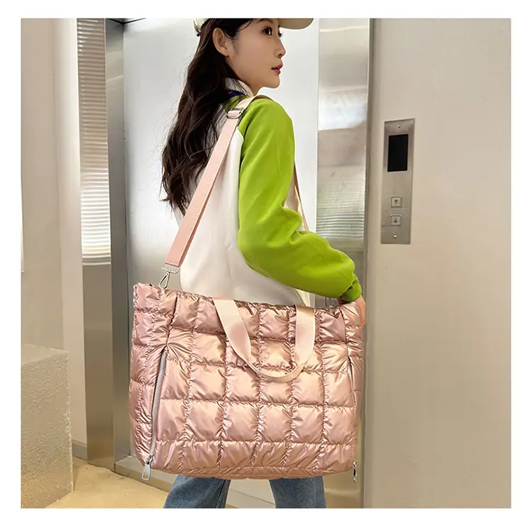 Pearlescent Quilted Shoulder Bag for Women — feature 16