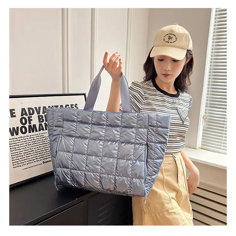 Pearlescent Quilted Shoulder Bag for Women — feature 19