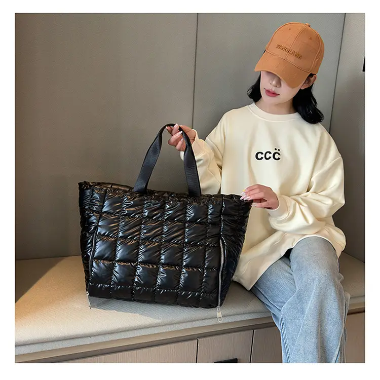 Pearlescent Quilted Shoulder Bag for Women — feature 25