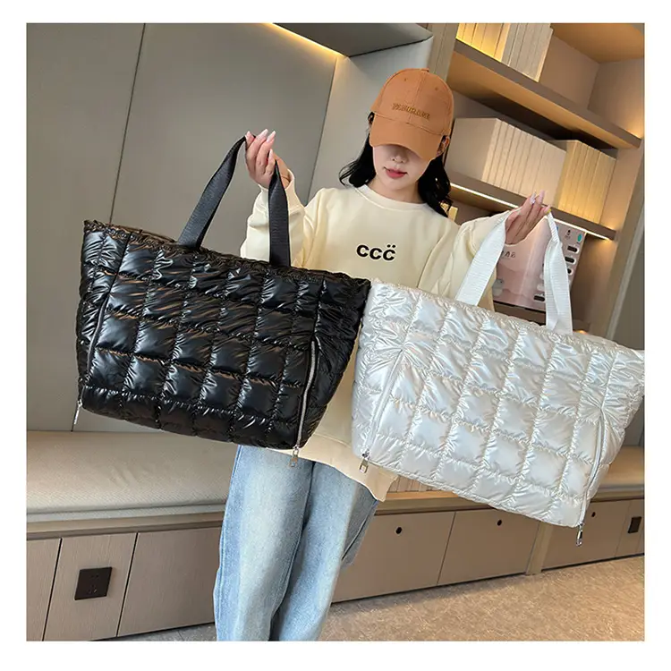 Pearlescent Quilted Shoulder Bag for Women — feature 26