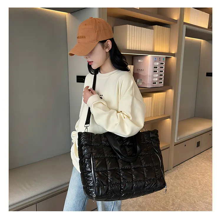 Pearlescent Quilted Shoulder Bag for Women — feature 28