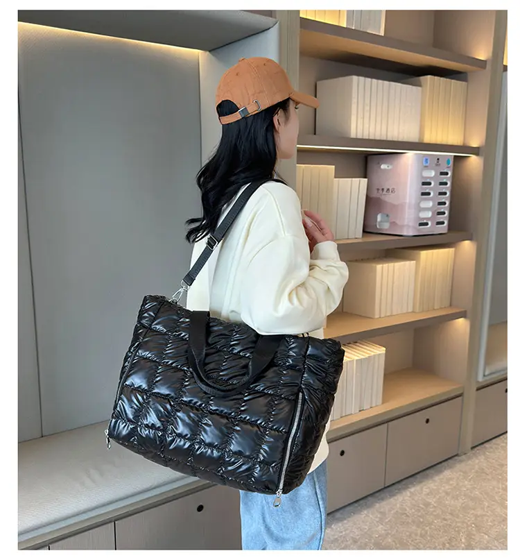 Pearlescent Quilted Shoulder Bag for Women — feature 29
