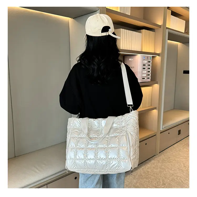 Pearlescent Quilted Shoulder Bag for Women — feature 36
