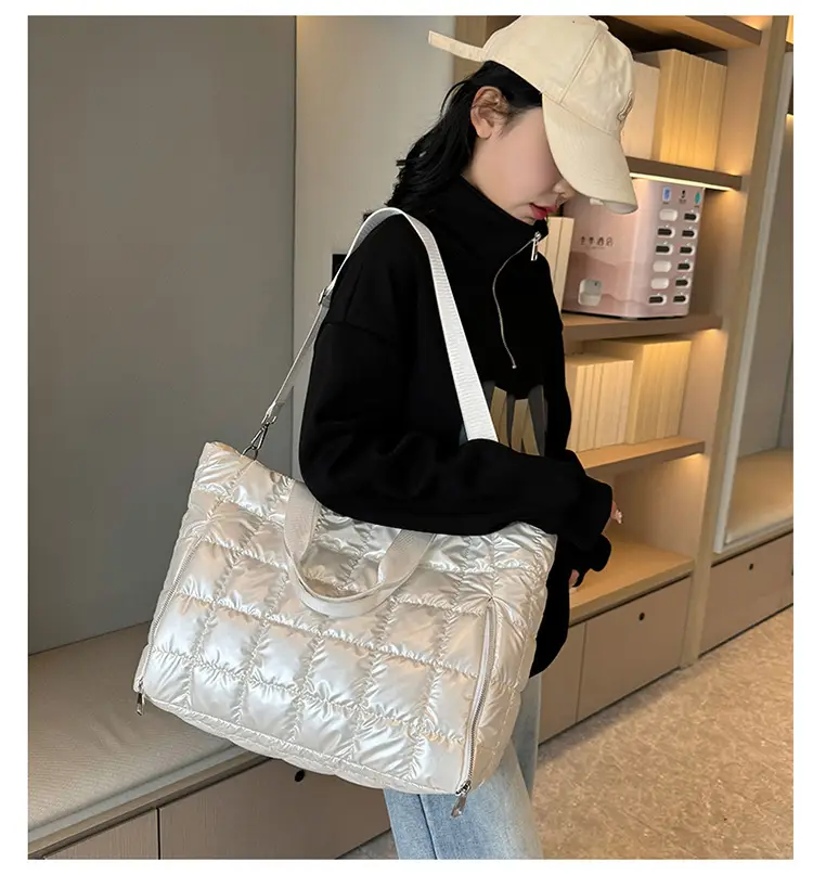 Pearlescent Quilted Shoulder Bag for Women — feature 37