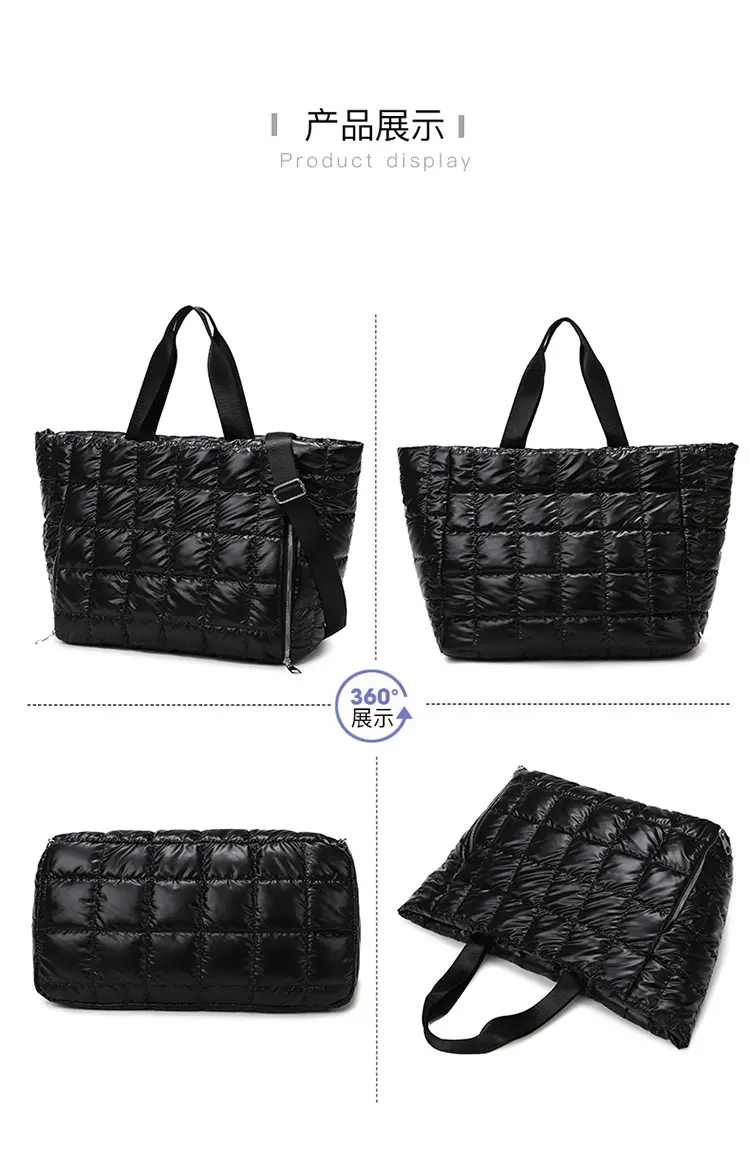 Pearlescent Quilted Shoulder Bag for Women — feature 45