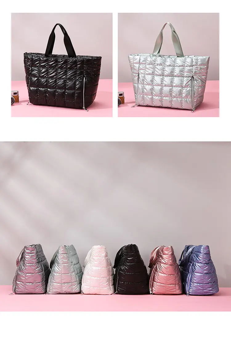 Pearlescent Quilted Shoulder Bag for Women — feature 8