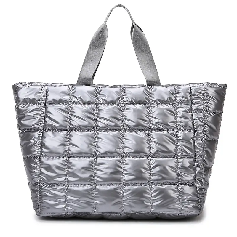 Pearlescent Quilted Shoulder Bag for Women - Image 2