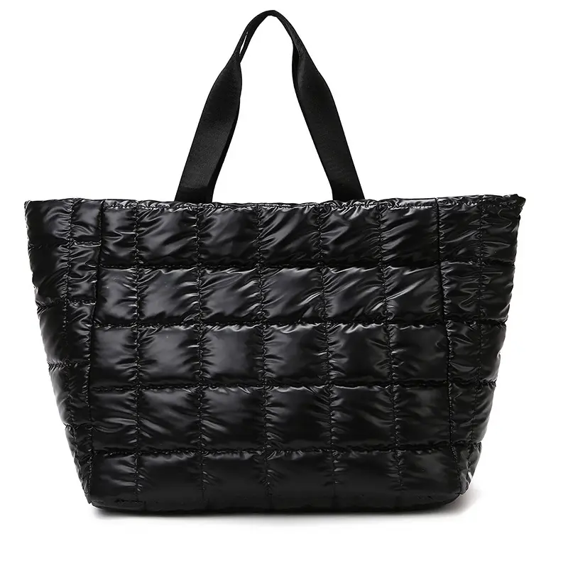 Pearlescent Quilted Shoulder Bag for Women - Image 3