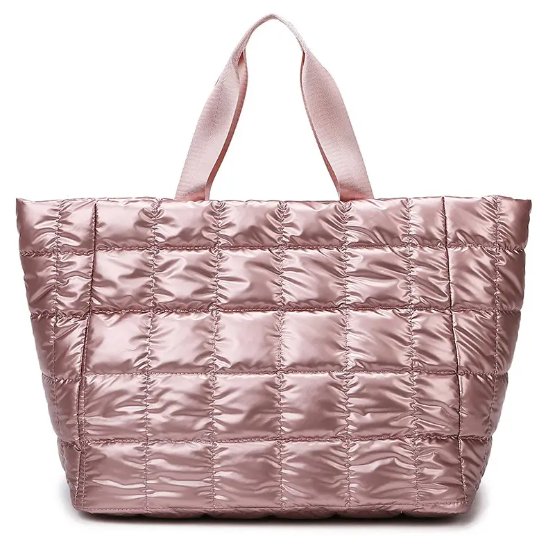 Pearlescent Quilted Shoulder Bag for Women - Image 4