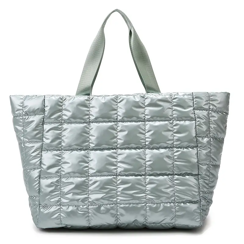 Pearlescent Quilted Shoulder Bag for Women - Image 5