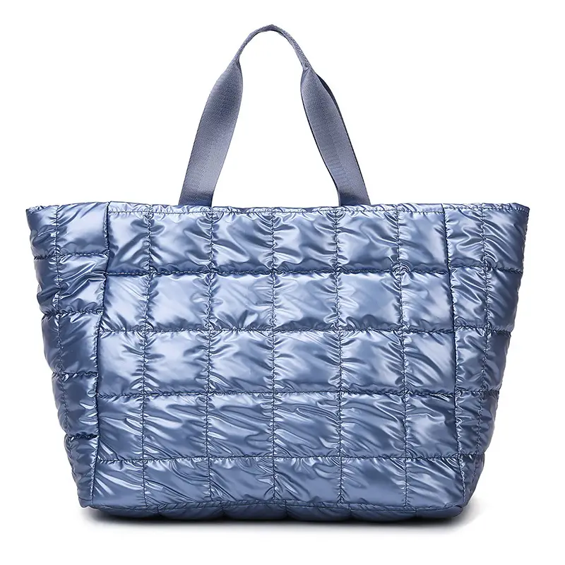 Pearlescent Quilted Shoulder Bag for Women - Image 6