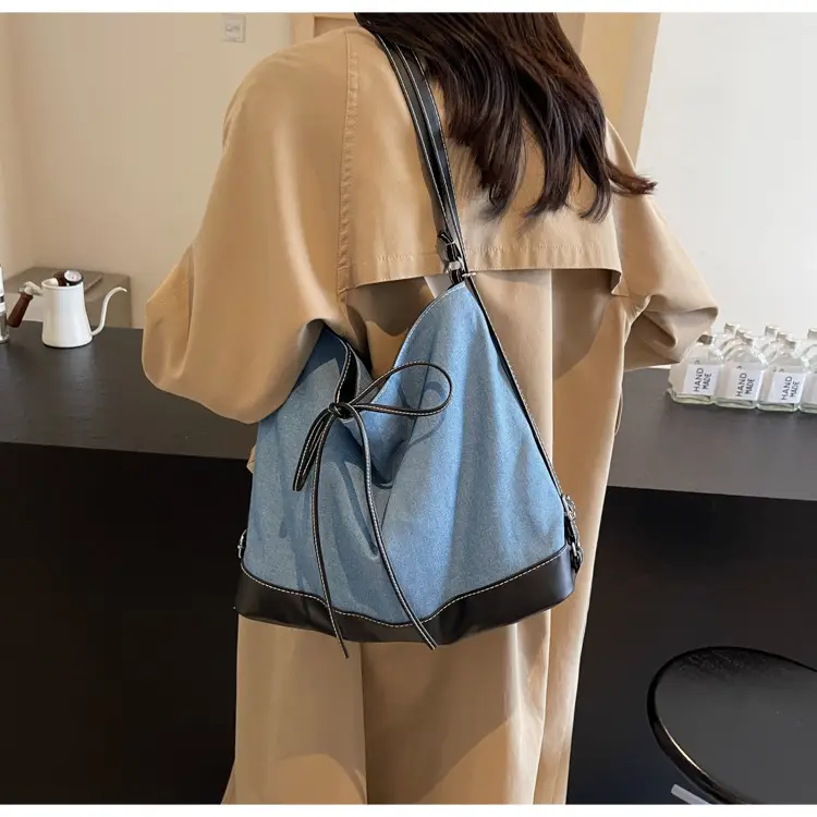 Women's White Stitched Shoulder Crossbody Bag - Image 6