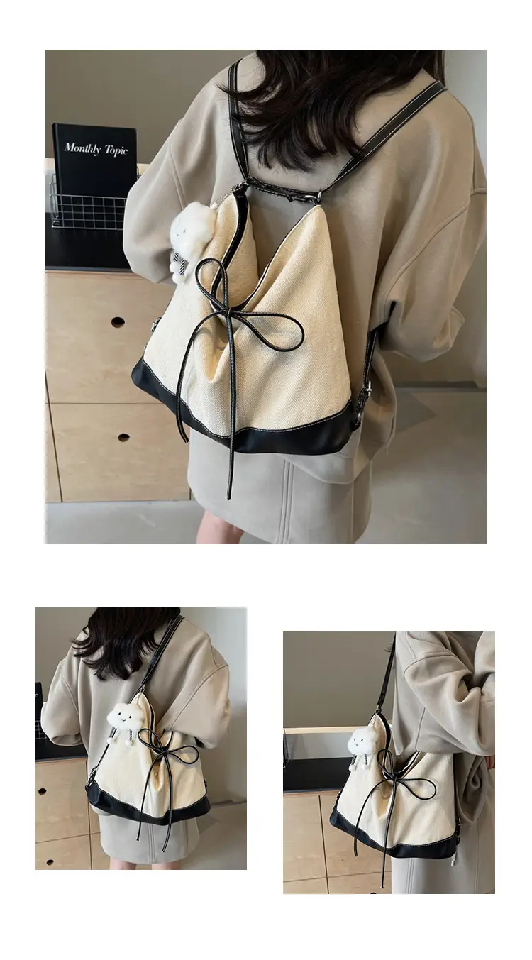 Women's White Stitched Shoulder Crossbody Bag — feature 11