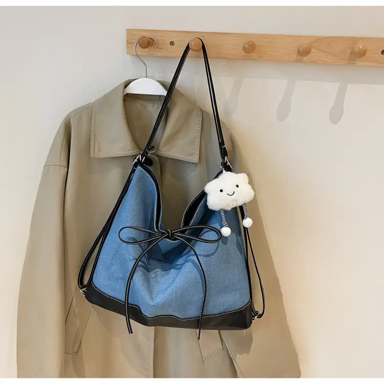 Women's White Stitched Shoulder Crossbody Bag - Image 4