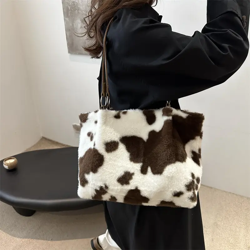 Korean Style Cow Print Shoulder Bag Women 2024 — feature 12