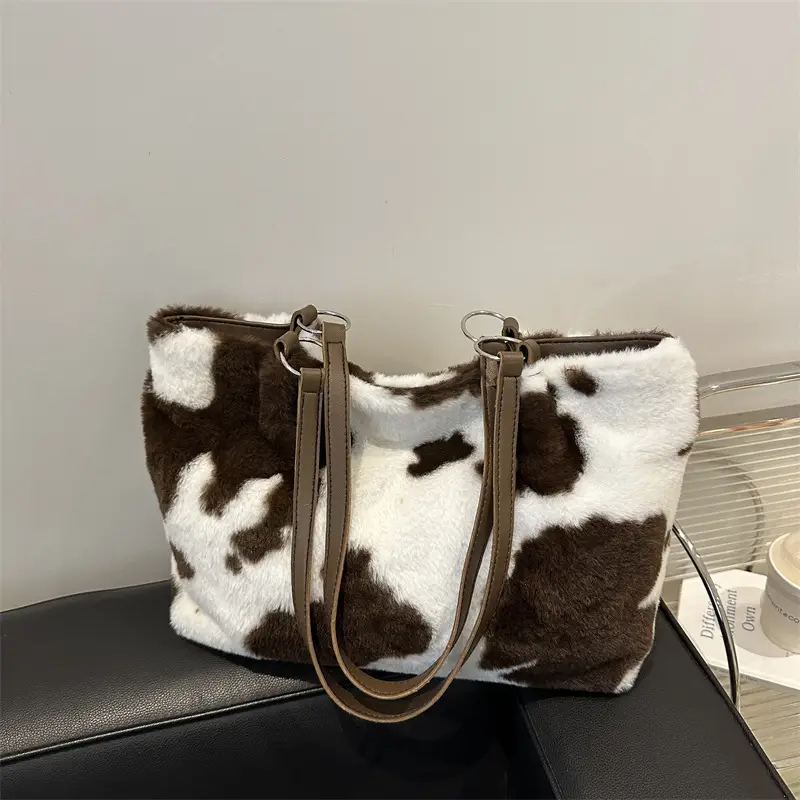 Korean Style Cow Print Shoulder Bag Women 2024 — feature 24