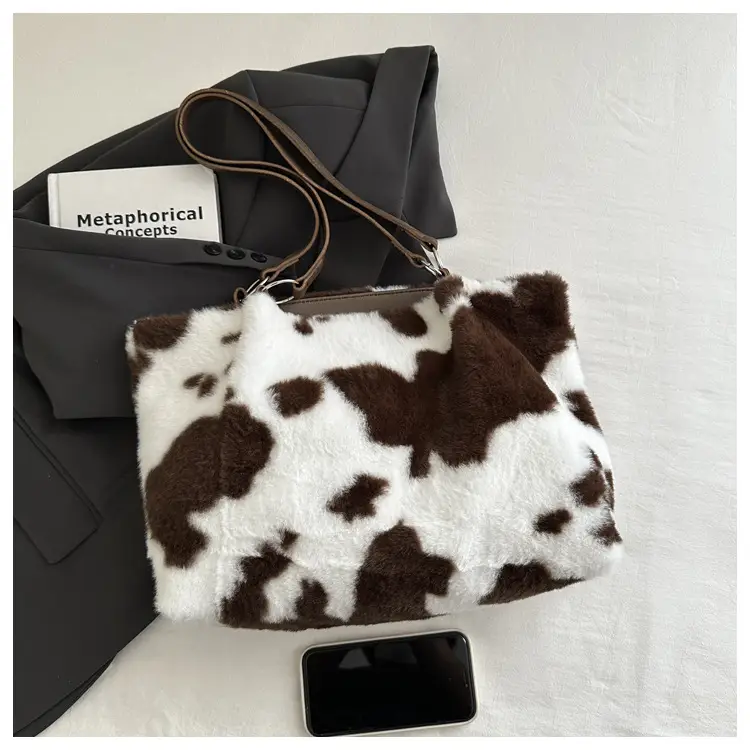 Korean Style Cow Print Shoulder Bag Women 2024 — feature 9