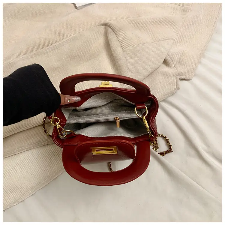Brown Quilted Chain Shoulder Bag for Women — feature 36