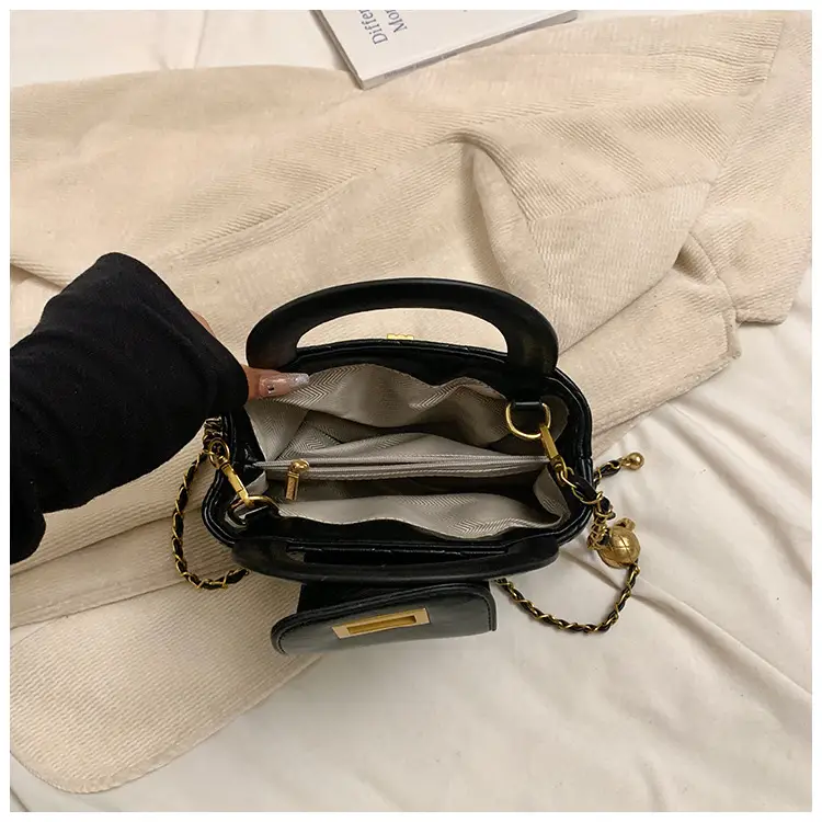 Brown Quilted Chain Shoulder Bag for Women — feature 37