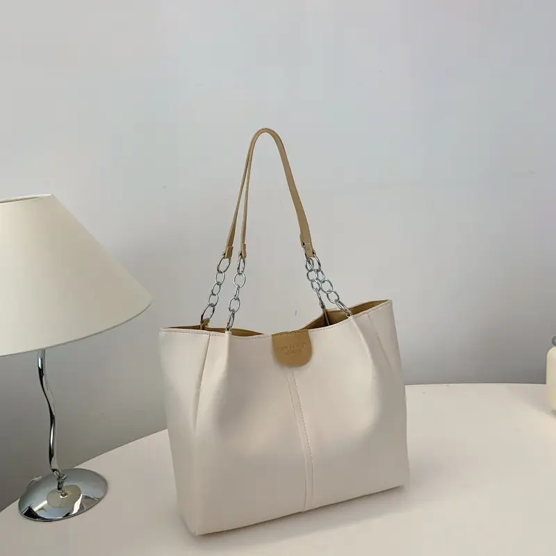 New Large Capacity Women's Shoulder Bag Korean Style PU Handbag Tote Bag - Image 9