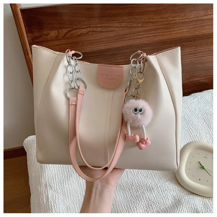 New Large Capacity Women's Shoulder Bag Korean Style PU Handbag Tote Bag — feature 12