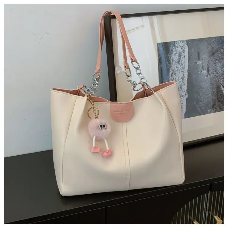 New Large Capacity Women's Shoulder Bag Korean Style PU Handbag Tote Bag — feature 50