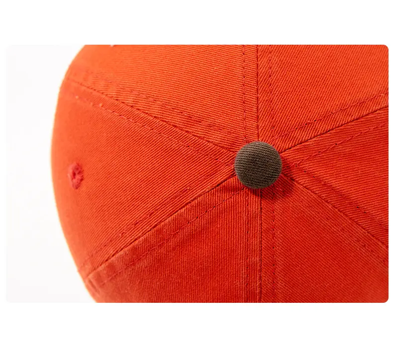 Orange Embroidered Baseball Cap with Logo — feature 10