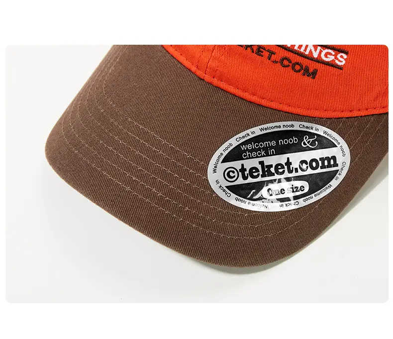 Orange Embroidered Baseball Cap with Logo — feature 11