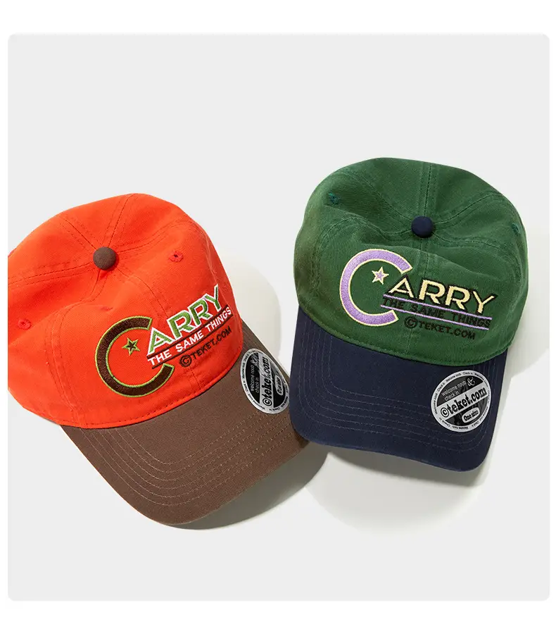 Orange Embroidered Baseball Cap with Logo — feature 12