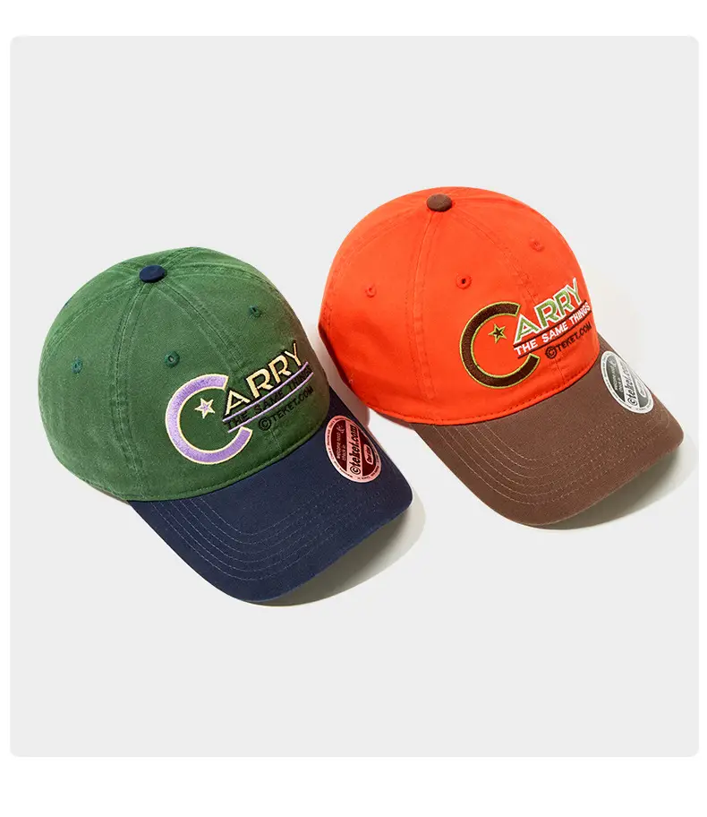 Orange Embroidered Baseball Cap with Logo — feature 14