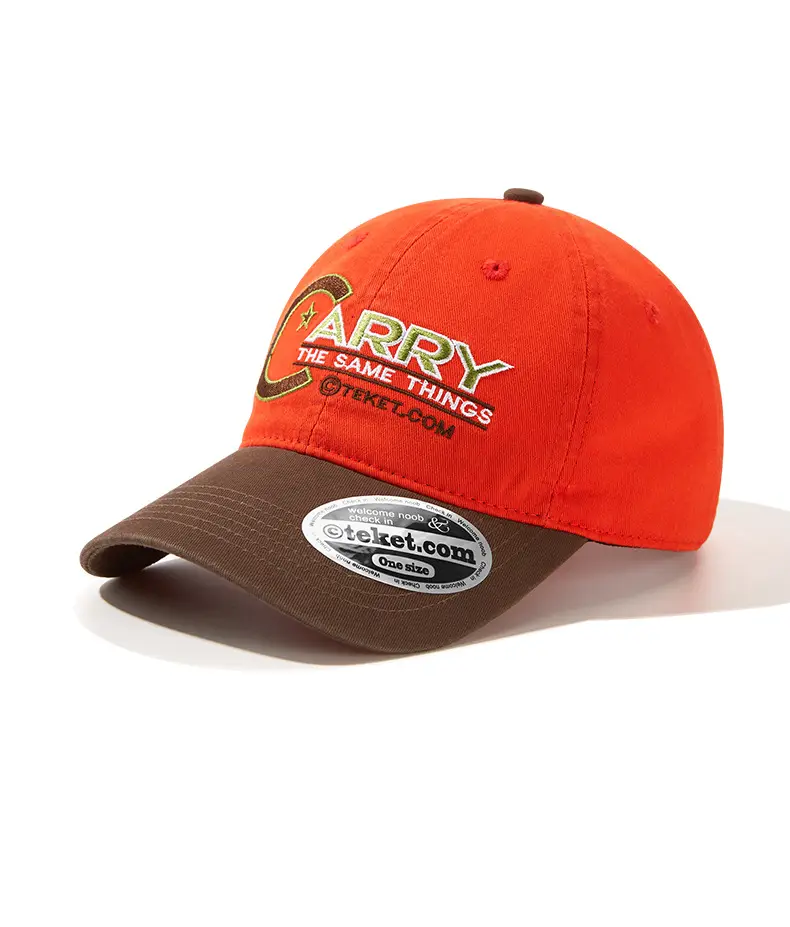 Orange Embroidered Baseball Cap with Logo — feature 15