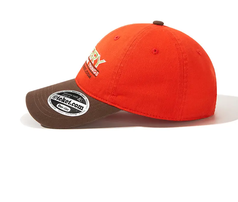 Orange Embroidered Baseball Cap with Logo — feature 16