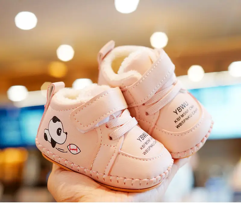 Baby Shoes White Fleece Lined Toddler 0-1 Yr Cartoon — feature 7