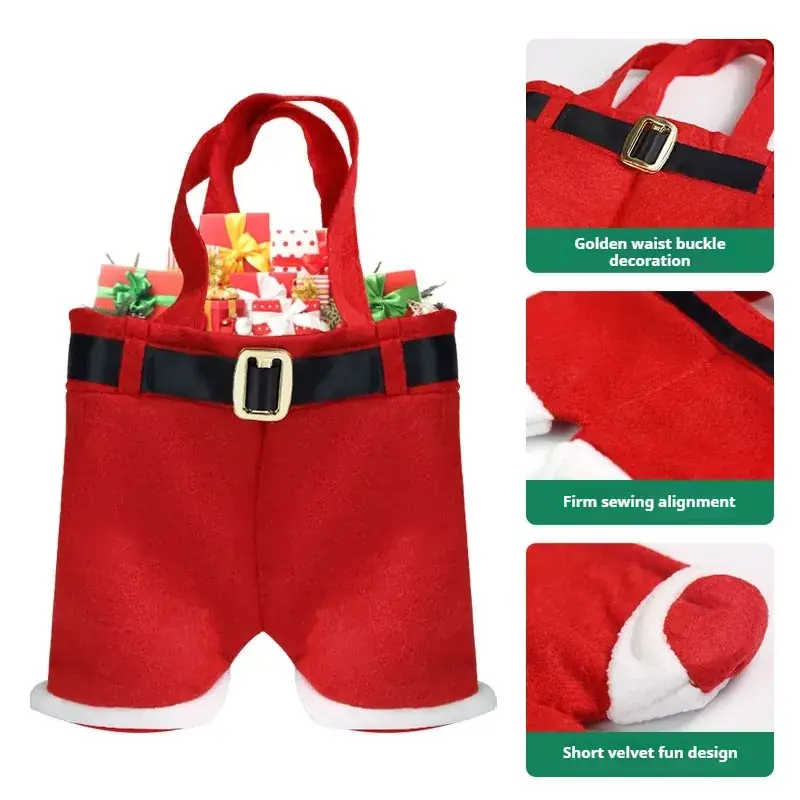 Red Christmas Holiday Pants Bag 24x10x17cm