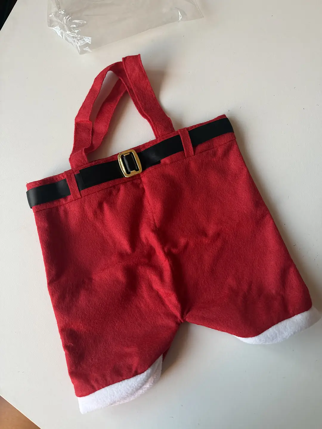 Red Christmas Holiday Pants Bag 24x10x17cm — feature 1