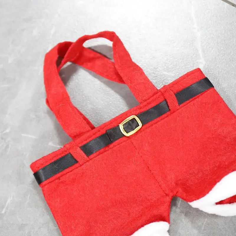 Red Christmas Holiday Pants Bag 24x10x17cm — feature 4