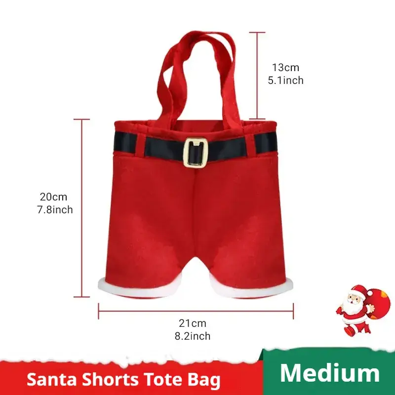Red Christmas Holiday Pants Bag 24x10x17cm