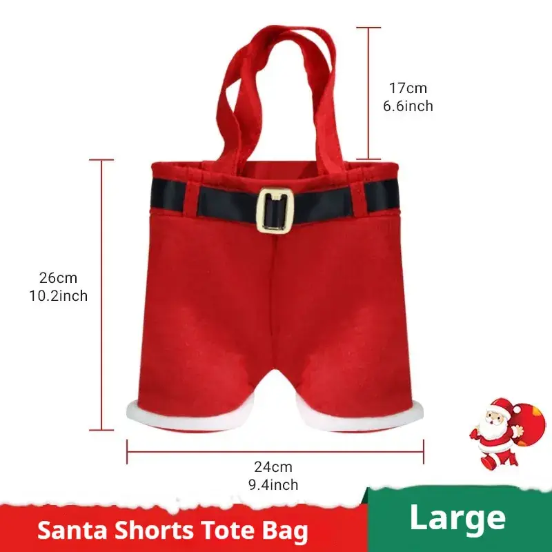 Red Christmas Holiday Pants Bag 24x10x17cm