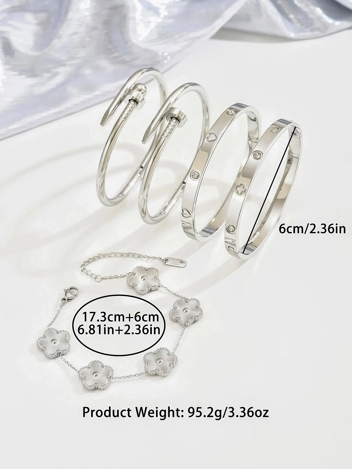 18K Gold Stainless Steel Bracelet with Crystal Accents — feature 9