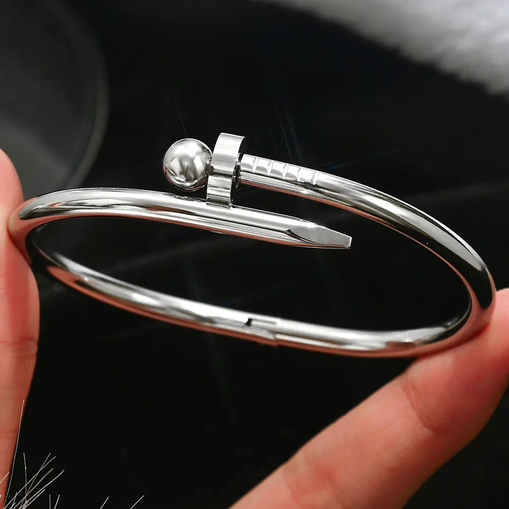 18K Gold Stainless Steel Bracelet with Crystal Accents - Image 11