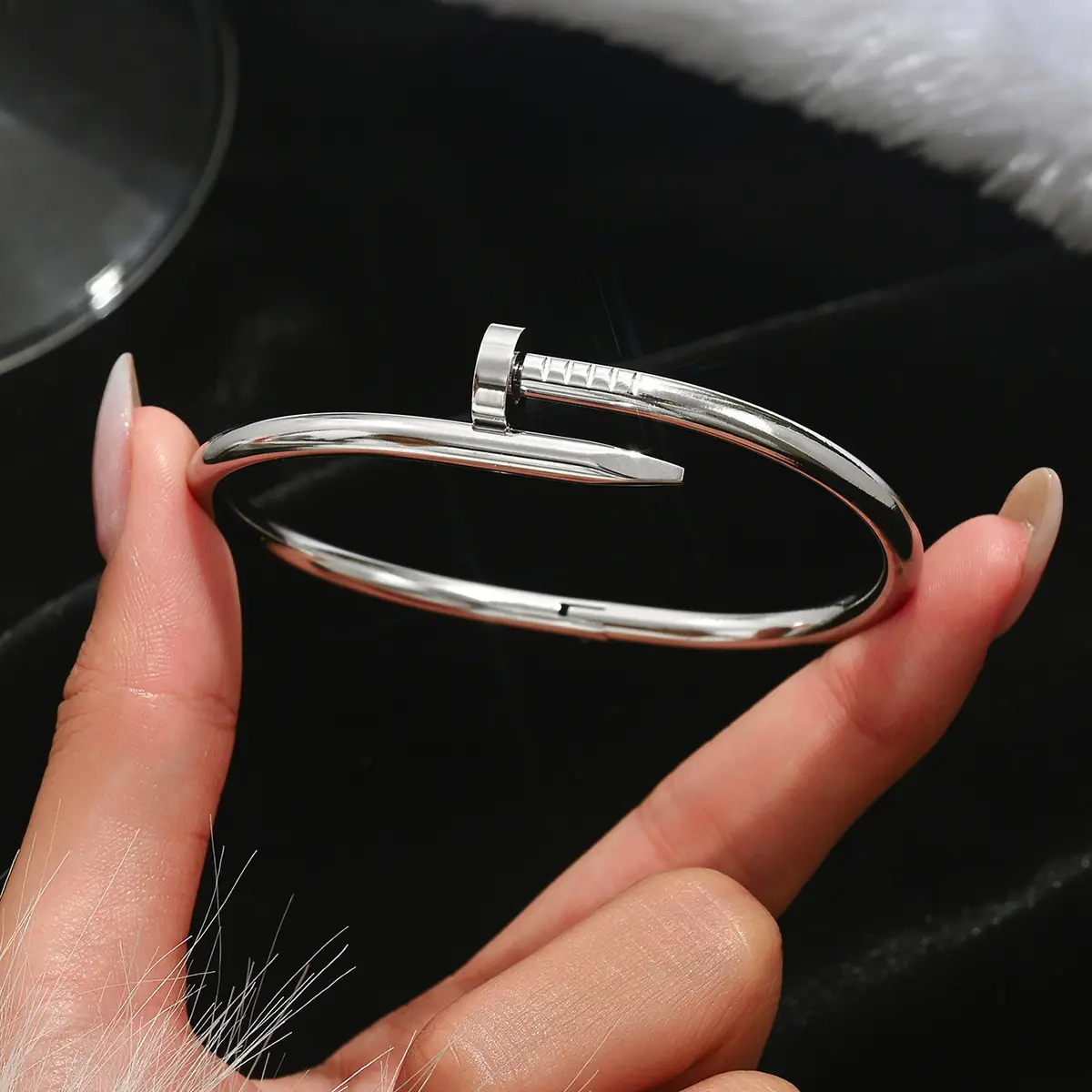 18K Gold Stainless Steel Bracelet with Crystal Accents - Image 12